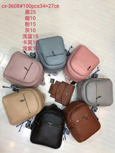 Cargar imagen en el visor de la galería, Mochila combo vinipiel juvenil MOD Cx-3608
