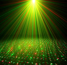 Cargar imagen en el visor de la galería, Proyector de luz LED portátil con Control remoto para escenario, lámpara láser para DJ, KTV, discoteca, fiesta, boda, Navidad, exteriores proyector para navidad luz al ritmo de música MOD 6-15D
