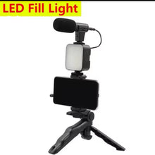 Cargar imagen en el visor de la galería, Trípode de mini palo de selfie para micrófono de estudio profesional con luz de llenado adecuado para soporte de escritorio de grabación de vídeo vlog de cámara móvil AY-49 
MOD BBG-60160
