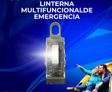Cargar imagen en el visor de la galería, Linterna multifuncional 4 en 1 power Bank ,linterna con 8 cambios de luz ,alarma MOD D61 ZE-2181
