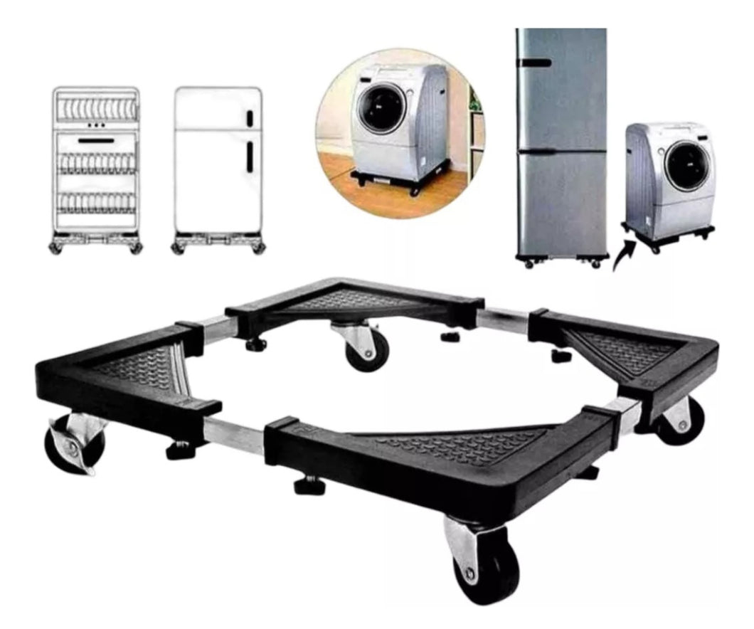 Soporte Base Ajustable Con Ruedas Mover Refri Lavadora MOD 6062