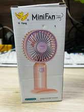 Cargar imagen en el visor de la galería, Mini ventilador recargable con soporte para celular MOD FS-4025

