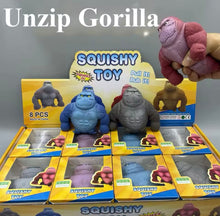 Cargar imagen en el visor de la galería, Orangután antiestrés gigante creativo, juguete de descompresión Tricky King, mono elástico blando, divertido, gorila, chimpancé MOD JF-s104
