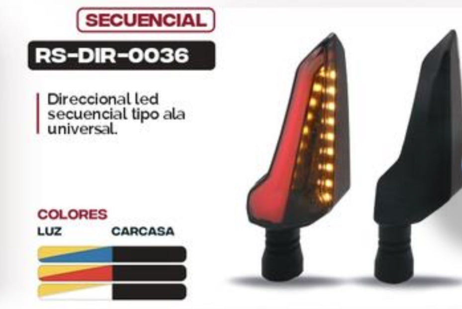 Direccionales de led universales secuenciales MOD RS-DIR-0036