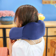 Cargar imagen en el visor de la galería, Almohada en forma de U de algodón con memoria para el cuello, almohada de viaje portátil de rebote lento
