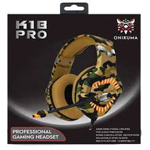 Cargar imagen en el visor de la galería, Auriculares para juegos por cable ONIKUMApersonalizados para uso en computadora portátil Auriculares con cancelación activa de ruido  ONIKUMA MOD K18 PRO MILITAR
