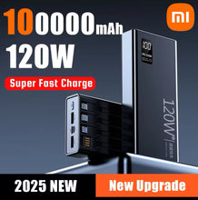 Cargar imagen en el visor de la galería, Banco de energía portátil de alta capacidad, 120W, 20000 mAh , carga rápida, cargador de batería para iPhone, Samsung, Huawei MOD
