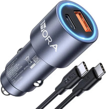 Cargar imagen en el visor de la galería, Turbo Cargador para Auto con Cable Tipo C de 3A 1Hora MOD GAR241
