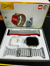 Cargar imagen en el visor de la galería, D100 ultra reloj Smart Wach kit 3 pz correas ,reloj,audífonos MOD SW-015. D100
