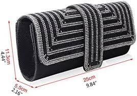 Bolso Noche Dama Cartera Cristales Espléndidos PREMIUM MOD 006