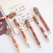 Cargar imagen en el visor de la galería, Capybara de Gel de prensa,negro, 0,5mm, pluma placa bolígrafo de escritura, instrumento de escritura, suministros de papelería para estudiantes, regalo Kawaii
