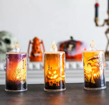 Cargar imagen en el visor de la galería, Velas LED para Halloween, fantasma de terror, castillo de calabaza, decoración de fiesta de Halloween, MOD ZE-1444
