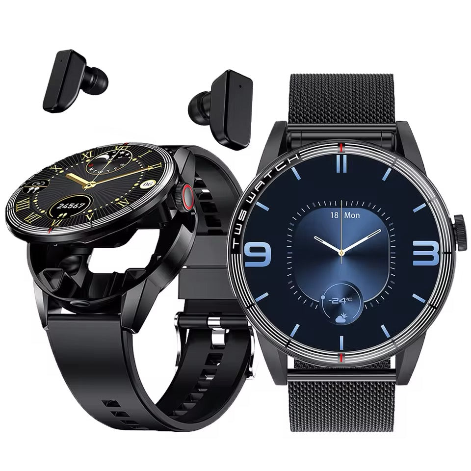 Reloj inteligente R6, dispositivo con auriculares, dos en uno, X7, versión actualizada, ultrafino, 1,32, pantalla táctil grande, carcasa de Metal impermeable IP67 MOD R6