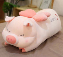 Cargar imagen en el visor de la galería, Almohada con frazada de puerco MOD K-2 medidas frazada 1.00x 1.80 medida peluche 50 cm
