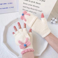 Cargar imagen en el visor de la galería, Guantes sin dedos  de visón para niñas
