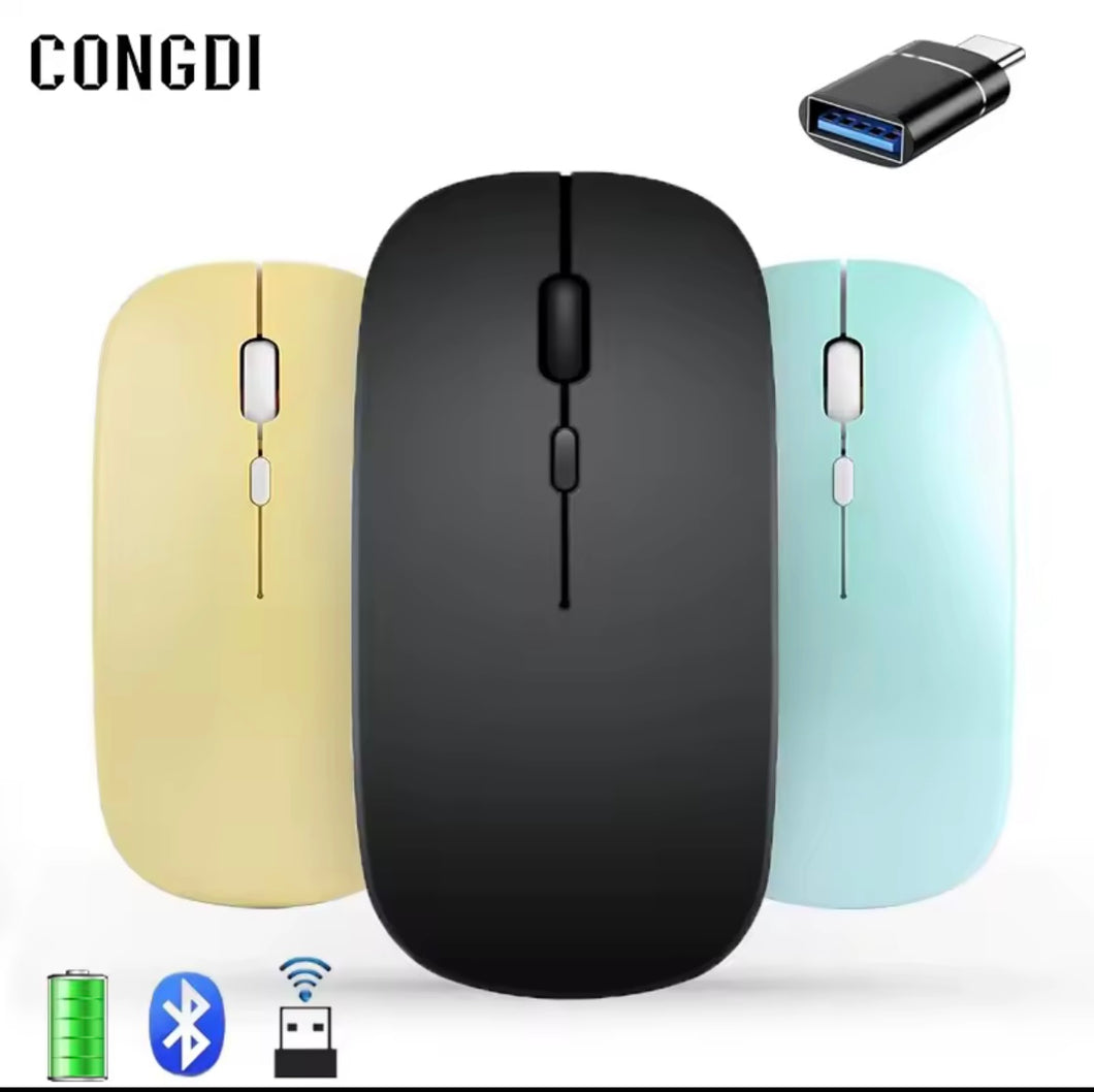 Ratón inalámbrico para juegos, 2,4G, compatible con Bluetooth, 1600DPI, silencioso, ergonómico, para PC, portátil DE PILAS MOD G139