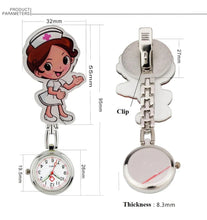 Cargar imagen en el visor de la galería, Reloj de bolsillo para doctores con dibujos animados para hombre y mujer
