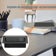 Cargar imagen en el visor de la galería, Enchufe Escritorio Embebido Placa Multi Contactos 3 Y 2 Usb MOD 2024135933
