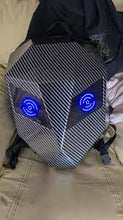 Cargar imagen en el visor de la galería, Mochila para moto impermeable para casco de motociclista con  led ojos colores MOD LED
