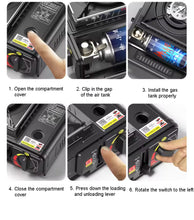 Cargar imagen en el visor de la galería, Estufa de Camping al aire libre, quemador de cocina portátil, estufa de Gas, senderismo, senderismo, fiesta de Picnic, Caldera de casete, sin tanque de Gas MOD Q-WS155
