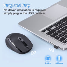 Cargar imagen en el visor de la galería, ratón inalámbrico USB 2,4 GHz conexión inalámbrica 3 niveles DPI ajustable bajo consumo de energía 60dB para tableta portáti RAT001
