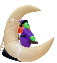 Cargar imagen en el visor de la galería, Inflable De Halloween Bruja Con Luz Led Decorativo Exterior MOD 345
