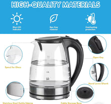 Cargar imagen en el visor de la galería, Calentador de agua inalámbrico de 2 L de cristal MOD Fk-M520
