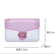 Cargar imagen en el visor de la galería, Bolsos de silicon transparentes de PVC para mujer, bolsos cruzados de hombro, bolsos cuadrados pequeños MOD 6005
