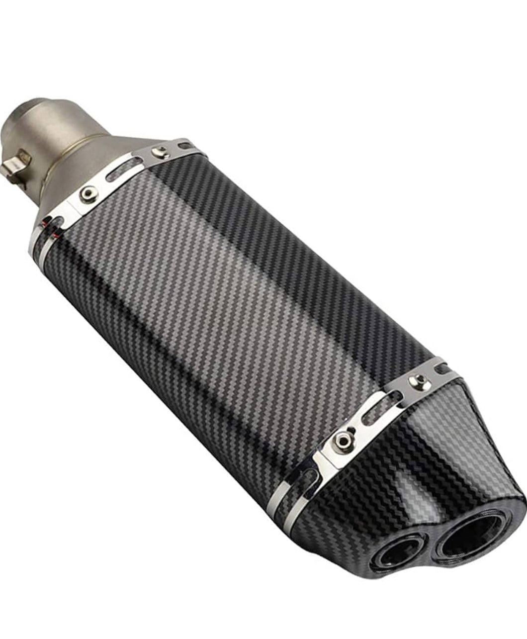 Tubo de escape de entrada de doble salida de 1.5-2 pulgadas con escape extraíble DB Killer con escape de 38-51 mm de diámetro para moto de tierra, calle/deportes motocicletas y scooters ATV MOD RS-ESC-9002