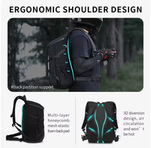 Cargar imagen en el visor de la galería, Mochila multifuncional con reflejante en gris ,sin luz mochila impermeable para casco RAZEN MOD RS-SPO-19202
