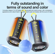 Cargar imagen en el visor de la galería, Altavoz portátil inalámbrico con Bluetooth V5.3, dispositivo con luces RGB, sonido Hi-Fi, MOD TN-385
