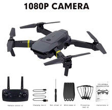 Cargar imagen en el visor de la galería, Dron E58 con cámara aérea de 360 grados, cuadricóptero pequeño HD con Wifi, brazo plegable de 4 ejes, transmisión de imagen en tiempo Real, altura fija
