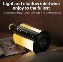 Cargar imagen en el visor de la galería, Altavoz portátil inalámbrico con Bluetooth V5.3, dispositivo con luces RGB, sonido Hi-Fi, MOD TN-385
