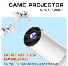 Cargar imagen en el visor de la galería, Proyector Consolas de juegos Retro M300 MAX, proyector de juegos 3D portátil Android 11 con dos asas RK3326 1080p BT5.4 4K, cine en casa inteligente MOD M300MAX
