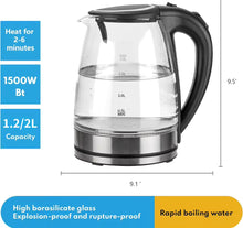 Cargar imagen en el visor de la galería, Calentador de agua inalámbrico de 2 L de cristal MOD Fk-M520

