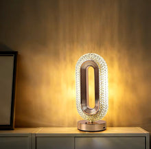 Cargar imagen en el visor de la galería, Lámpara de escritorio de cristal acrílico con atenuación táctil, luz de noche para dormitorio, mesita de noche, sala de estar, decoración de ambiente romántico
