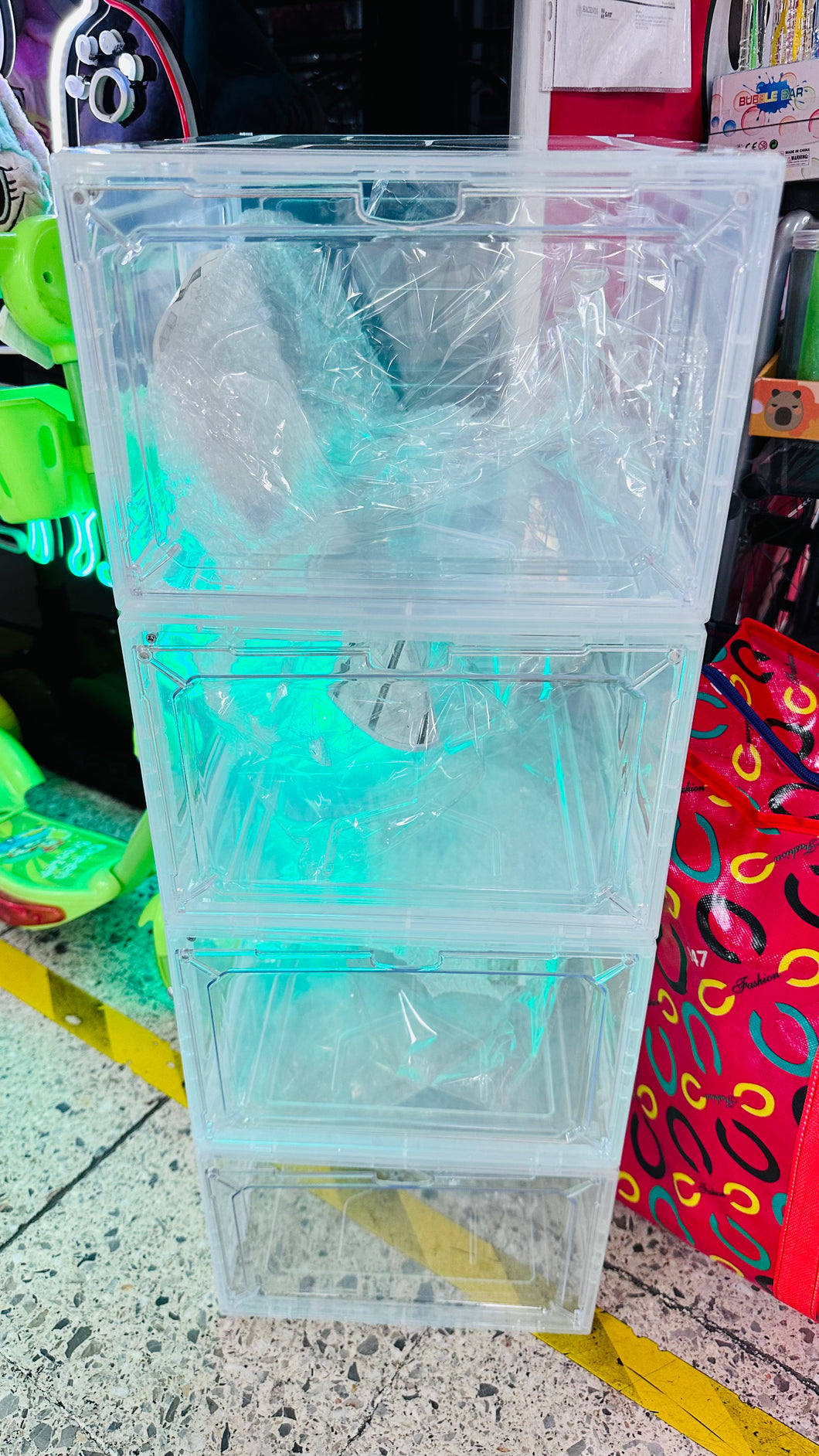 Caja de almacenamiento de zapatos, armario de zapatos deportivo antioxidante, transparente, exhibición de pared MOD X1