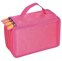 Cargar imagen en el visor de la galería, Estuche portátil de gran capacidad para bolígrafos, portalápices con bolsillo con cremallera, suministros escolares, papelería, 4 capas, 72 bolígrafos MOD 1042
