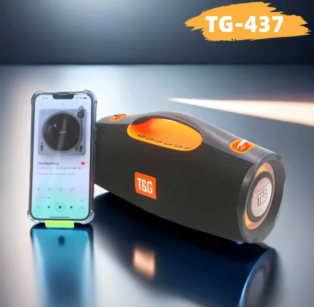 Bluetooth portátil para exteriores, caja de sonido de cañón de graves con inserción de tarjeta inalámbrica TWS, nuevo modelo transfronterizo TN-437