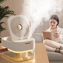 Cargar imagen en el visor de la galería, Humidificador con ventilador de pulverización, Enfriador de aire portátil, humidificador de aire, USB,

