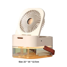 Cargar imagen en el visor de la galería, Humidificador con ventilador de pulverización, Enfriador de aire portátil, humidificador de aire, USB,
