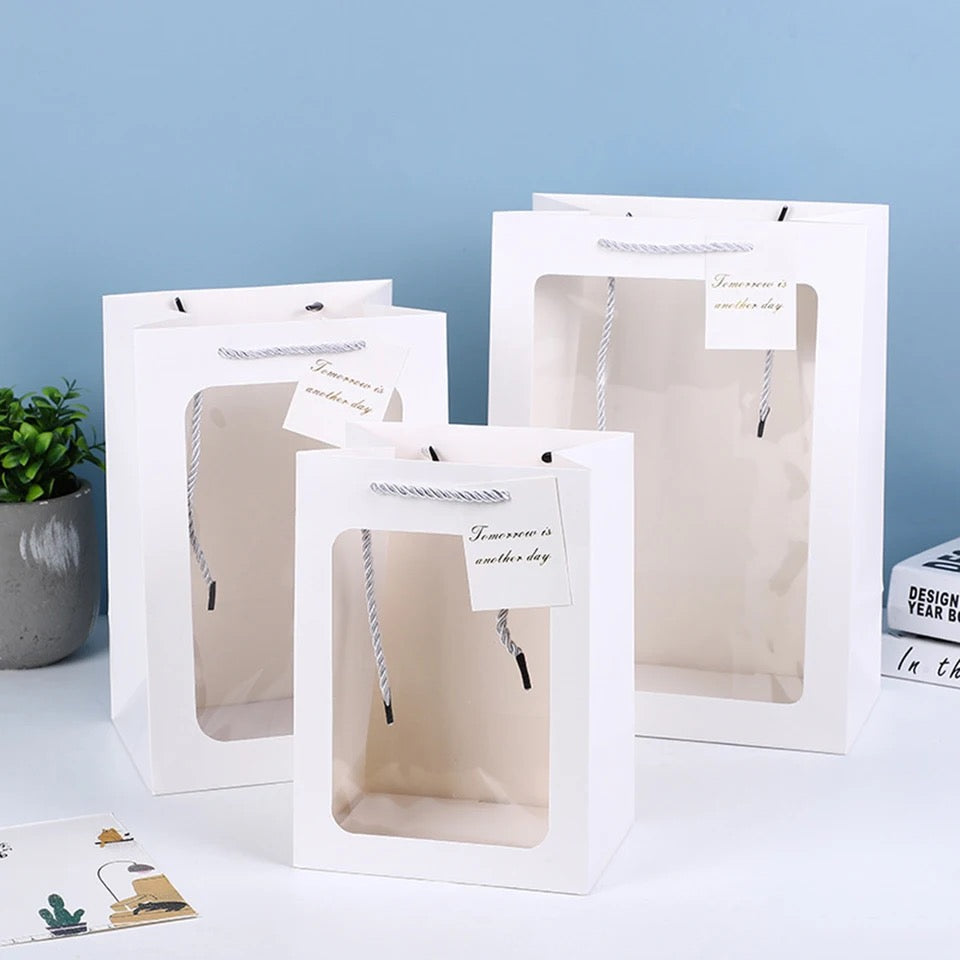 Bolso de mano transparente para regalo 20x30x17