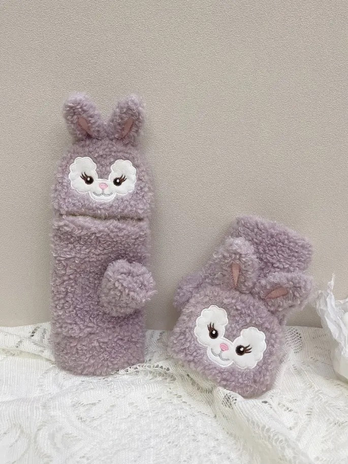 guantes de felpa para niños