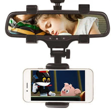 Cargar imagen en el visor de la galería, Soporte Universal de montaje de espejo retrovisor para coche, soporte para teléfono móvil, GPS, espejo retrovisor del coche, 360 °
