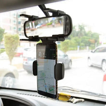Cargar imagen en el visor de la galería, Soporte Universal de montaje de espejo retrovisor para coche, soporte para teléfono móvil, GPS, espejo retrovisor del coche, 360 °
