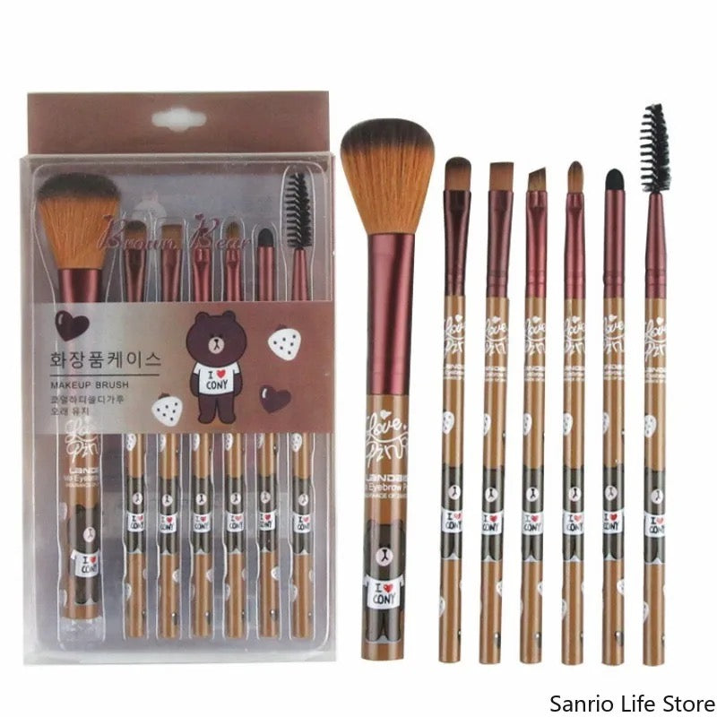 Juego de brochas de maquillaje Kawaii