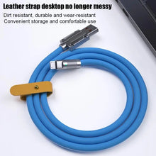 Cargar imagen en el visor de la galería, Cargador rápido para teléfono móvil, Cable USB goma de silicona líquida, giratorio 120 grados, 6A
