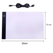 Cargar imagen en el visor de la galería, Caja de luz LED A4 dibujo tableta escritura gráfica Digital trazador copia tablero para pintura de diamante boceto rayos X MOD 1892
