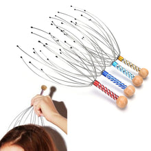 Cargar imagen en el visor de la galería, Masajeador de cuero cabelludo para cabeza y cuello, herramienta de masaje relajante de acero inoxidable 6 piezas
