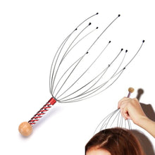 Cargar imagen en el visor de la galería, Masajeador de cuero cabelludo para cabeza y cuello, herramienta de masaje relajante de acero inoxidable 6 piezas
